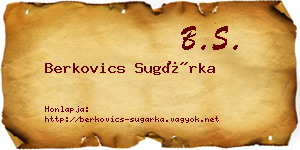 Berkovics Sugárka névjegykártya
